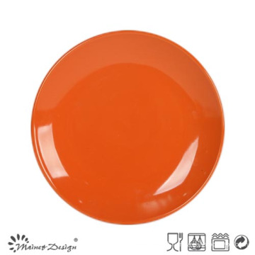 7.5inch Orange Color Galzed Salad Plate